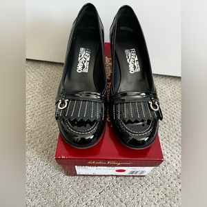 Authentic! Patent leather Ferragamo shoes!